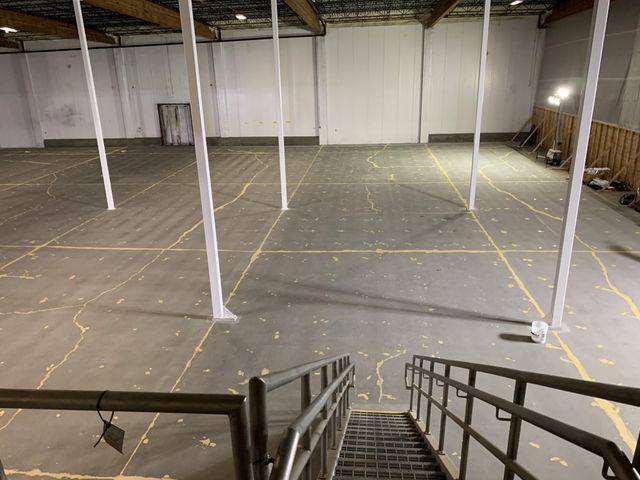 Substrate repair work across a McCain Foods packaging area